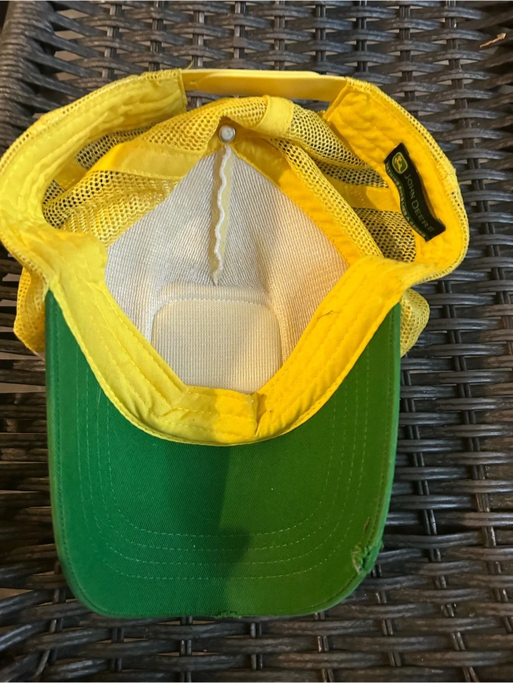 John Deere Green, Cream & Yellow Mesh Logo Cap